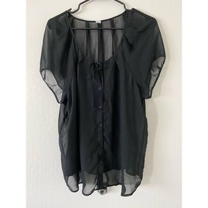 Sheer Black Top